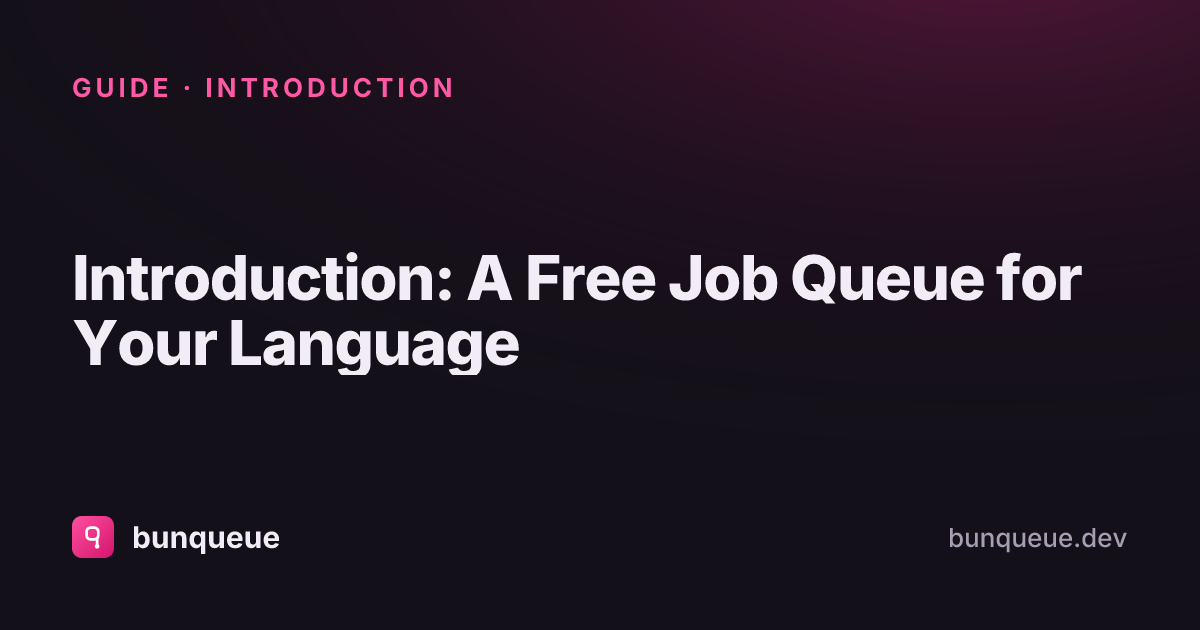 Introduction: SQLite Job Queue for Bun | bunqueue